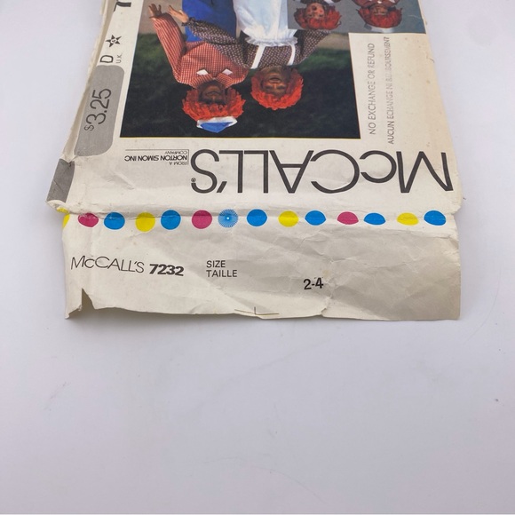 🪡 McCall'sSewing Pattern, Raggedy Ann and Andy Costumes Sewing Pattern 7232 - Picture 4 of 5